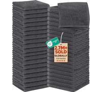 Utopia Towels - Flannel Face Cloths Set - 30 x 30 cm - 100% Ring Spun Cotton, Premium Quality Washcloths, Highly Absorbent and Soft Feel Face Towels, Perfect for Cleaning Dishes (60-Pack, Grey)