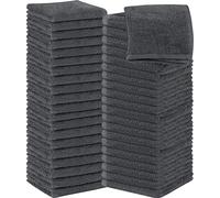 Utopia Towels Flannel Face Cloths Set, 60-Pack, 30 x 30 cm, Cotton, Grey
