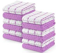 Utopia Towels - Kitchen Towels 12 Pack, 15 x 25 Inches, 100% Ring Spun Cotton Super Soft and Absorbent Linen Dish, Tea and Bar Towels Set, Lavender