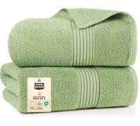 Utopia Towels - Luxurious Jumbo Bath Sheet 2 Pack - 100% Cotton Highly Absorbent and Quick Dry Extra Large Bath Towel - Super Soft Hotel Quality Towel (90 x 180 cm, Sage Green)