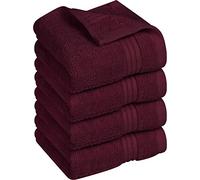 Utopia Towels Luxury Wash Cloths Set, 12 x 12 Inches, 600 GSM, 100% Cotton Ring Spun, Highly Absorbent and Soft Feel Washcloths for Bathroom, Spa, Gym, and Face, Dark Brown, Pack of 4