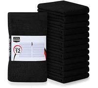 Utopia Towels Multi-Purpose, Pack of 12 - 16 x 19 Inches, 100% Cotton Black Absorbent Kitchen & Home Mops