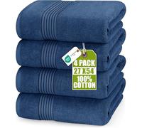 Utopia Towels - Navy Bath Towel Set - Luxurious 700 GSM 100% Ring Spun Cotton - Quick Dry, Highly Absorbent, Soft Touch, Perfect for Everyday Use (4 Pack)