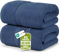 Utopia Towels Premium Bath Sheet 90 x 180 cm Navy Blue 2 Pack 100% Cotton | Extra Large Bath Sheet, Highly Absorbernt, Quick Dry, Super Soft, Hotel Quality Towel, Machine Washable