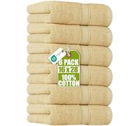 Utopia Towels Premium Beige Hand Towels - 100% Combed Ring Spun Cotton, Ultra Soft and Highly Absorbent, 600 GSM Extra Large 16 x 28 inches, Hotel & Spa Quality Hand Towels (6-Pack)