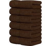 Utopia Towels - Premium Hand Towels - 100% Combed Ring Spun Cotton, Ultra Soft and Highly Absorbent, Exrta Large Thick Hand towels 41 x 71 cm, Hotel & Spa Quality Hand Towels (6-Pack) (Dark Brown)