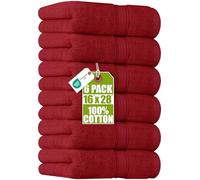 Utopia Towels - Premium Hand Towels - 100% Combed Ring Spun Cotton, Ultra Soft and Highly Absorbent, Extra Large Thick Hand towels 41 x 71 cm, Hotel & Spa Quality Hand Towels (6-Pack) (Red)