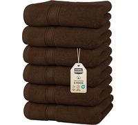 Utopia Towels - Premium Hand Towels - 100% Combed Ring Spun Cotton, Ultra Soft and Highly Absorbent, Extra Large Thick Hand towels 41 x 71 cm, Hotel & Spa Quality Hand Towels (6-Pack) (Dark Brown)