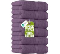 Utopia Towels - Premium Hand Towels - 100% Combed Ring Spun Cotton, Ultra Soft and Highly Absorbent, Extra Large Thick Hand towels 41 x 71 cm, Hotel & Spa Quality Hand Towels (6-Pack) (Plum)