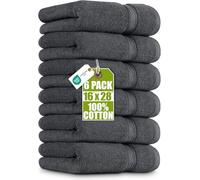 Utopia Towels - Premium Hand Towels - 100% Combed Ring Spun Cotton, Ultra Soft and Highly Absorbent, Extra Large Thick Hand towels 41 x 71 cm, Hotel & Spa Quality Hand Towels (6-Pack) (Grey)