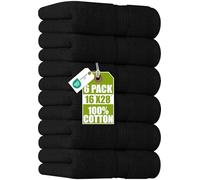 Utopia Towels Premium Hand Towels 41 x 71 cm, 6-Pack Black