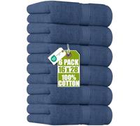 Utopia Towels Premium Hand Towels 41 x 71 cm, 6-Pack Navy | 100% Combed Ring Spun Cotton, Ultra Soft and Highly Absorbent, Extra Large Thick, Machine Washable Hotel & Spa Quality