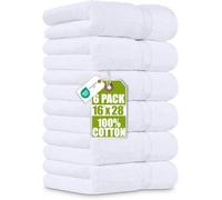 Utopia Towels - Premium Hand Towels - 100% Combed Ring Spun Cotton, Ultra Soft and Highly Absorbent, Extra Large Thick Hand towels 41 x 71 cm, Hotel & Spa Quality Hand Towels (6-Pack) (White)