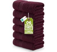 Utopia Towels - Premium Hand Towels - 100% Combed Ring Spun Cotton, Ultra Soft and Highly Absorbent, Exrta Large Thick Hand towels 41 x 71 cm, Hotel & Spa Quality Hand Towels (6-Pack) (BURGUNDY)