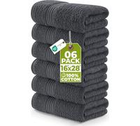 Utopia Towels - Premium Hand Towels Cotton, 41 x 71 cm, 6-Pack, Grey