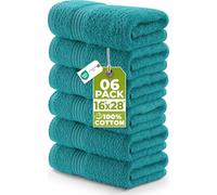 Utopia Towels Premium Hand Towels Turquoise - 100% Combed Ring-Spun Cotton, Ultra Soft and Highly Absorbent, Thick Hand Towels 41 x 71 CM, Hand Towels (6-Pack)