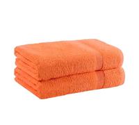 Utopia Towels - Premium Jumbo Bath Sheet (90 x 180 cm, 2 Pack) -100% Ring Spun Cotton Highly Absorbent and Quick Dry Extra Large Bath Sheet - Super Soft Hotel Quality Towel (Plum) (Orange)