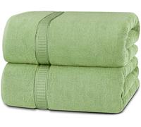 Utopia Towels - Premium Jumbo Bath Sheet (90 x 180 cm, 2 Pack) - 100% Ring Spun Cotton Highly Absorbent and Quick Dry Extra Large Bath Sheet - Super Soft Hotel Quality Towel (Sage Green)