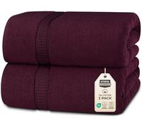 Utopia Towels - Premium Jumbo Bath Sheet (90 x 180 cm, 8 Pack) - 100% Ring Spun Cotton Highly Absorbent and Quick Dry Extra Large Bath Sheet - Super Soft Hotel Quality Towel (Burgundy)