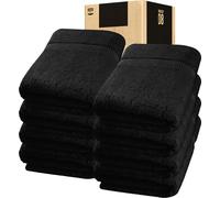 Utopia Towels - Premium Jumbo Bath Sheet (90 x 180 cm, 8 Pack) - 100% Ring Spun Cotton Highly Absorbent and Quick Dry Extra Large Bath Sheet - Super Soft Hotel Quality Towel (Black)