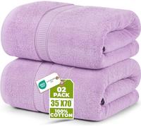 Utopia Towels - Premium Jumbo Bath Sheet (90 x 180 cm, 8 Pack) - 100% Ring Spun Cotton Highly Absorbent and Quick Dry Extra Large Bath Sheet - Super Soft Hotel Quality Towel (Lavender)