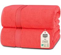 Utopia Towels - Premium Jumbo Bath Sheet (90 x 180 cm, 8 Pack) - 100% Ring Spun Cotton Highly Absorbent and Quick Dry Extra Large Bath Sheet - Super Soft Hotel Quality Towel (Coral)