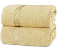 Utopia Towels - Premium Jumbo Bath Sheet (90 x 180 cm, 8 Pack) - 100% Ring Spun Cotton Highly Absorbent and Quick Dry Extra Large Bath Sheet - Super Soft Hotel Quality Towel (Champagne)