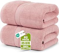 Utopia Towels - Premium Jumbo Bath Sheet (90 x 180 cm, 8 Pack) - 100% Ring Spun Cotton Highly Absorbent and Quick Dry Extra Large Bath Sheet - Super Soft Hotel Quality Towel (Dusty Pink)