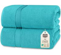 Utopia Towels - Premium Jumbo Bath Sheet (90 x 180 cm, 8 Pack) - 100% Ring Spun Cotton Highly Absorbent and Quick Dry Extra Large Bath Sheet - Super Soft Hotel Quality Towel (Turquoise)