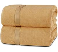 Utopia Towels - Premium Jumbo Bath Sheet (90 x 180 cm, 8 Pack) - 100% Ring Spun Cotton Highly Absorbent and Quick Dry Extra Large Bath Sheet - Super Soft Hotel Quality Towel (Champagne)