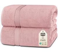 Utopia Towels - Premium Jumbo Bath Sheet (90 x 180 cm, 8 Pack) - 100% Ring Spun Cotton Highly Absorbent and Quick Dry Extra Large Bath Sheet - Super Soft Hotel Quality Towel (Dusty Pink)