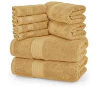Utopia Towels - Premium Towel Set, Beige- 2 Bath Towels, 2 Hand Towels, and 4 Washcloths - 700 GSM Ring Spun Cotton Highly Absorbent Towels for Bathroom, Shower Towel, (8 Pieces)