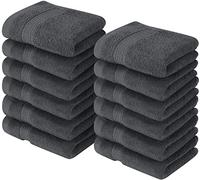 Utopia Towels Premium Washcloth Set (30 x 30 CM, 252 Pack) 100% Cotton Flannel Face Cloths, Highly Absorbent and Soft Feel Fingertip Towels (Grey)