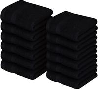 Utopia Towels Premium Washcloth Set (30 x 30 CM) 252 Pack, Black