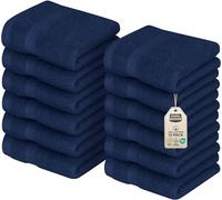 Utopia Towels - Premium Washcloths Set (12 x 12 Inches, Navy Blue) - 600 GSM 100% Cotton Flannel Face Cloths, Highly Absorbent and Soft Feel Fingertip Towels (12-Pack)