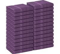 Utopia Towels - Salon Towels, Pack of 24 (Non Bleach Resistant, 16" x 27") Extra Absorbent Cotton for Hands, Gym, Beauty, Spa and Hair Care at Home, Plum