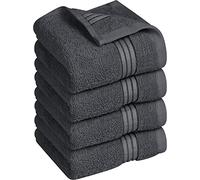 Utopia Towels - Washcloth Set - Premium 100% Ring Spun Cotton - Quick Dry, Highly Absorbent, Soft Feel Towels, Perfect for Daily Use (Pack of 4) (12 x 12, Grey)