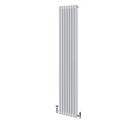 Utopia Traditional Vertical Radiator 2 Column Double Panel Vintage Style Central Heating White - 1800 x 380mm