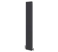 Utopia Traditional Vertical Radiator 3 Column Triple Panel Vintage Style Central Heating Grey - 1800 x 290mm