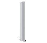 Utopia Vertical Radiator Traditional Double Panel Column Central Heating Living Room Hallway Bathroom Kitchen Radiator, 1800mm x 290 -White