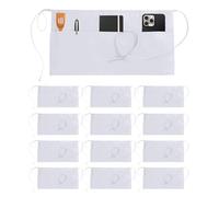 Utopia Wear 3 Pockets Waist Apron [Pack of 12], Server Waitress Short Apron for Women Men, Kitchen, Restaurant and Crafting, White, 12-Pack