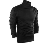 Utopia Wear Men's Turtleneck Shirt Black - Medium
