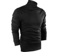 Utopia Wear Turtleneck Men Slim Fit UPF 50+ Lightweight Pullover Sweater Long Sleeves Top, Black, Medium