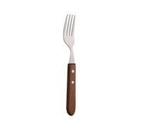Utopia Wooden Studded Handle Steak Fork - Set of 12 - For Steaks and Pizzas