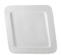 Utopia Z03045 Fine China Plate, Square Trapeze, 12", 30 cm, Anton Black (Pack of 6)