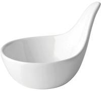 Utopia Z06015 Fine China Handled Tasting Dish, 2.5", 7 cm, 1.75 oz., 5 nton Black (Pack of 6)