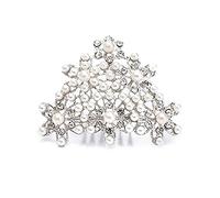 Utopiat Audrey Style Pearl Tiara Comb Hair Piece Costume Women Inspired By BAT's, Adult, Silver