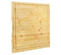 Utoplike Extra Large Chopping Board(50.7 x 50.7 x 2.5 cm), XL Bamboo Wooden Cutting Boards for Kitchen, Big Butcher Block Board with Handle and Juice Grooves