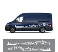 UTOYA 2Pcs/Lot Car Stickers Motorhome Camper Van DIY Stripes Mountain Graphics Decals,Fit for VW Crafter Tuning Accessories