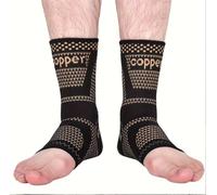 UTP Premium Copper Infused Ankle Brace - Compression Sleeve for Pain Relief, Plantar Fasciitis, Sprains, Achilles Tendonitis, Swelling - Breathable Support Socks for Men Women, Sports Recovery - XL